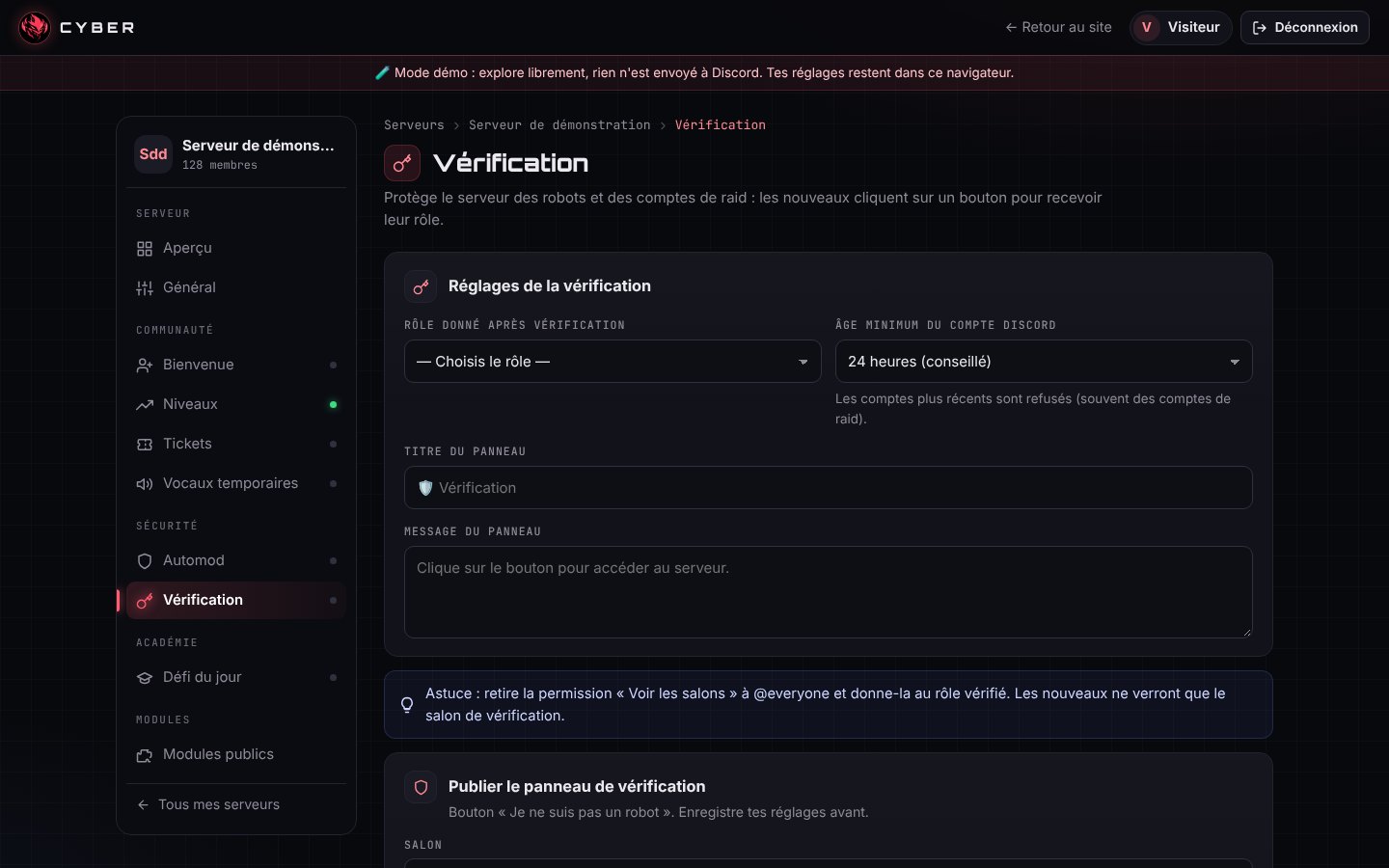 Vérification anti-raid