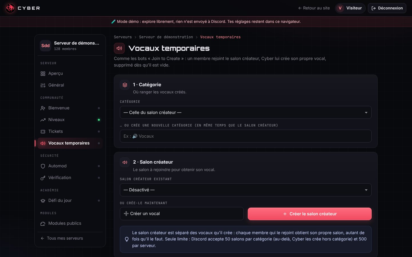 Vocaux temporaires