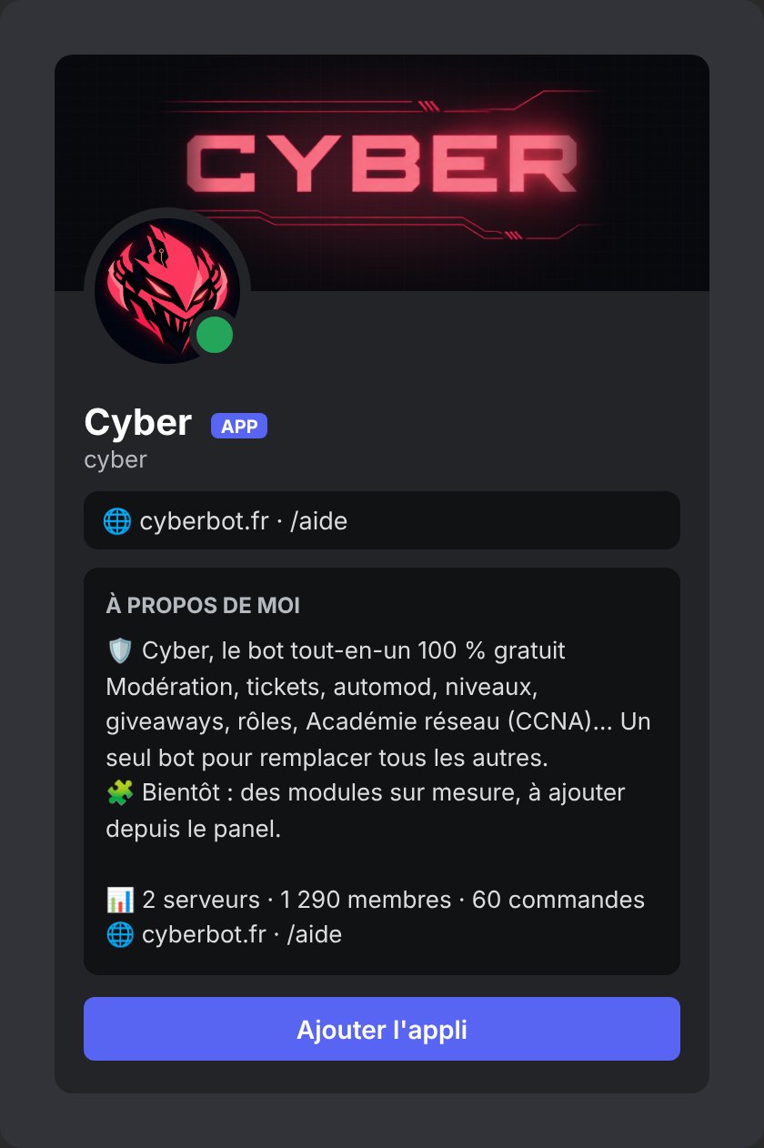 Profil Discord du bot (illustration)