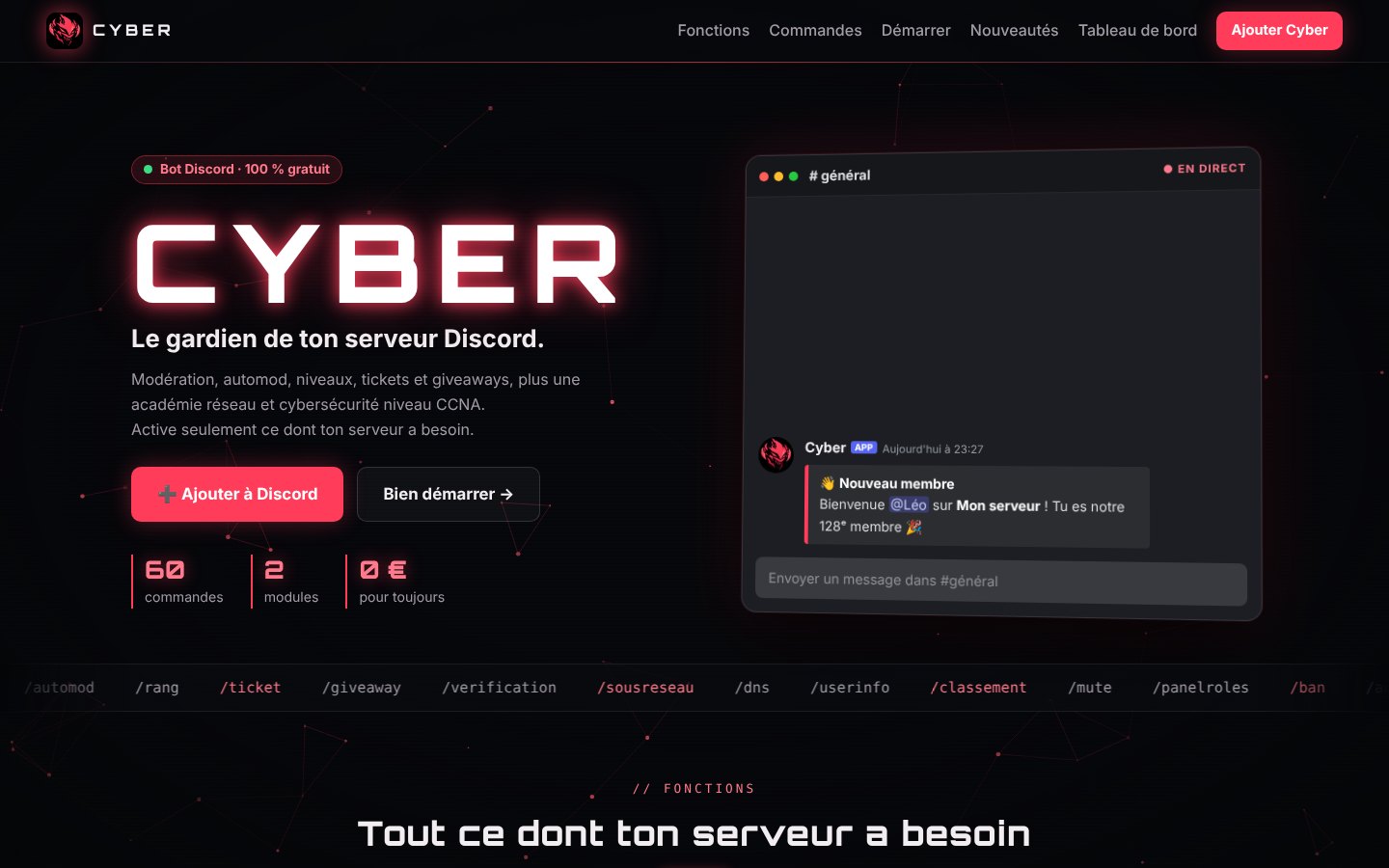 Page d'accueil